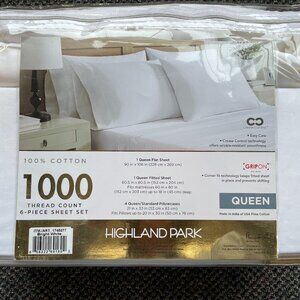 Highland Park 1000 Thread Count 6-piece Sheet Set, Queen, NWT